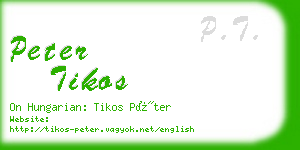 peter tikos business card